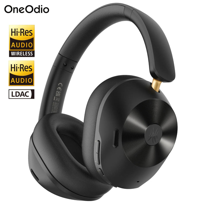 Focus A5 ANC brusreducerande hörlurar från Oneodio - Bluetooth 5.4 trådlösa hörlurar med -45dB hybrid Active Noise Cancelling Over-Ear Headset, ENC Mic, Hi-Res LDAC - Perfekt för brusreducerande behov i högkvalitativa ljudupplevelser